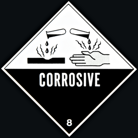 Corrosive storage symbol