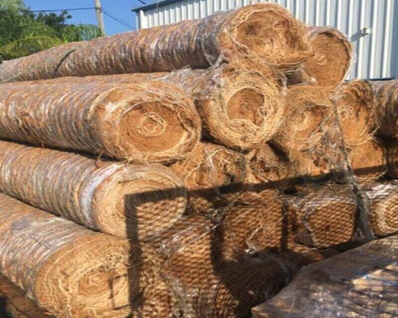 coir mat truck load roll