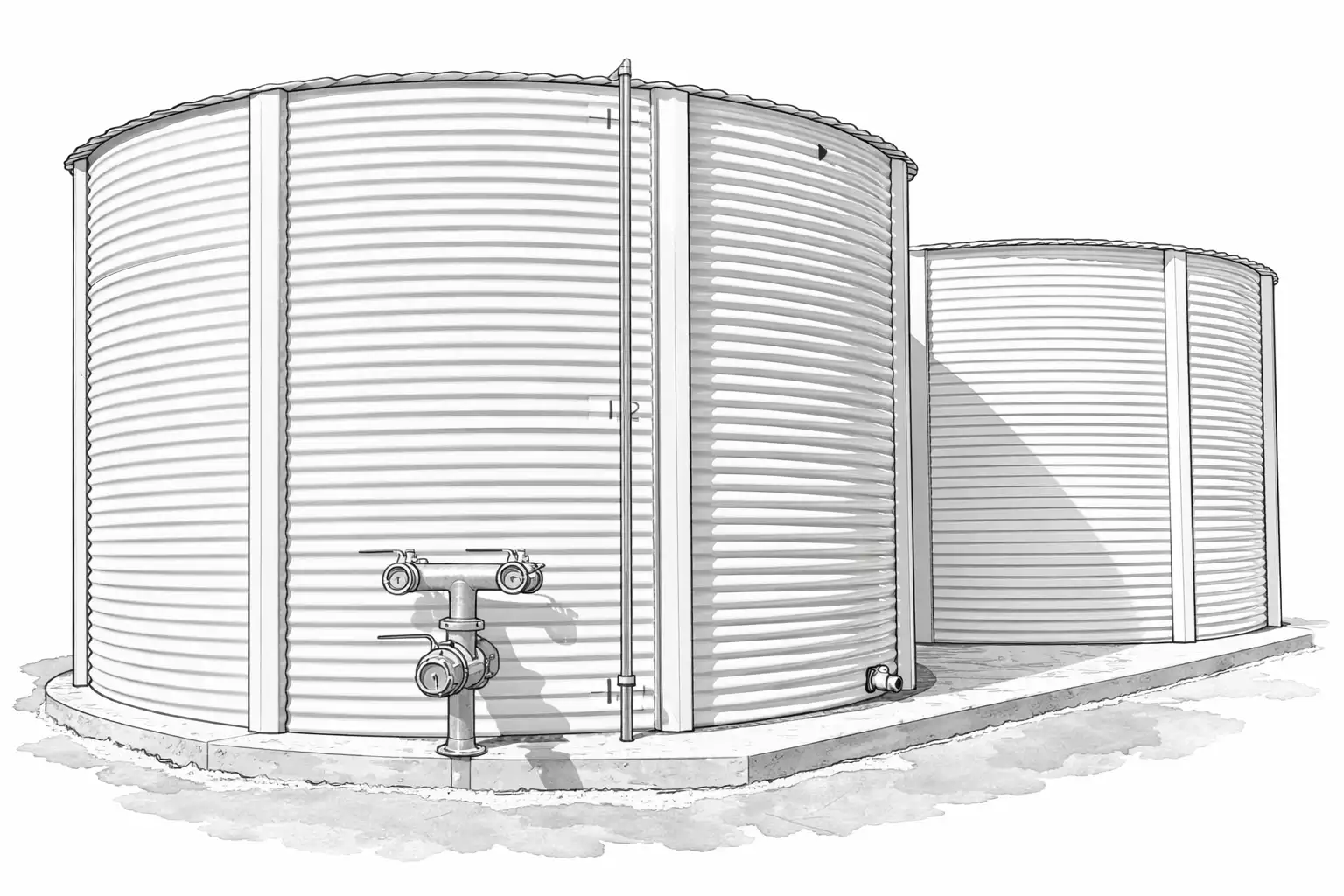corrugated-steel-tanks-nfpa-2-installed